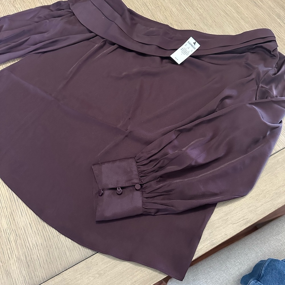 Express Silk shoulder off Shirt